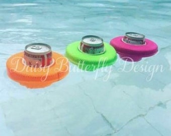 Floating can/bottle holder, Pool drink float, Lake drink float, River drink float