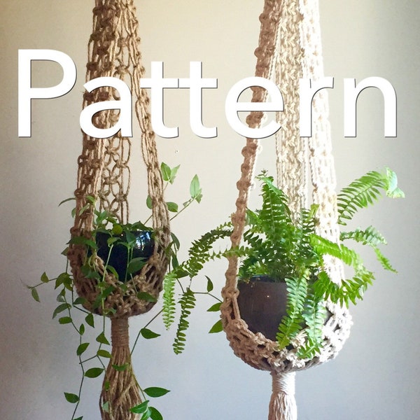 STELLA Macramé Pattern INTERMEDIATE//Plant Hangerpdf DIY Tutorial Instructions Macrame Fiber Arts Pattern Only Instant Download