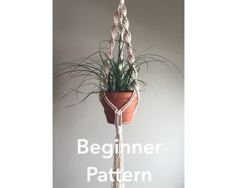 LYRIC SINGLE Macramé Pattern Beginner//pdf DIY Hanger Single  Beginner Basic Instructions Macrame Fiber Arts Pattern Only
