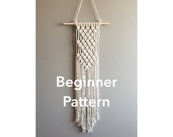 TRIPLE ARTEMIS Macramé Pattern Beginner//pdf DIY Wall Hanging Beginner Basic Instructions Macrame Fiber Arts Pattern Only
