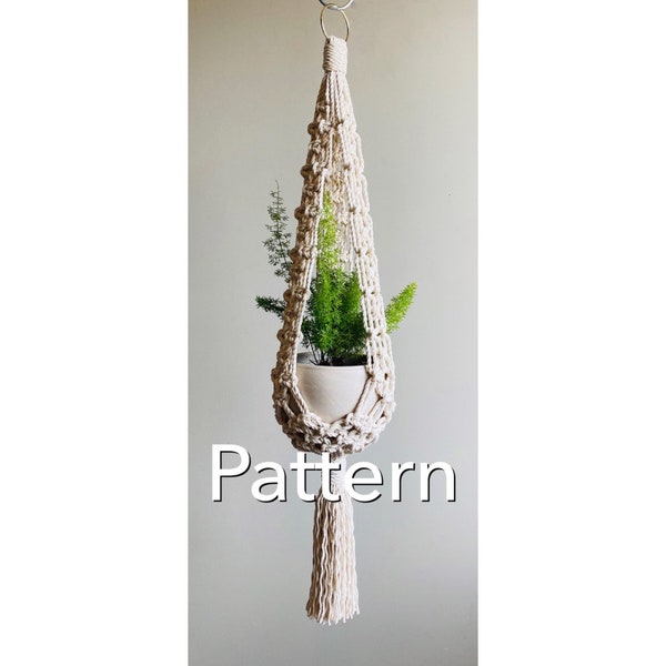 MIDI STELLA Macramé Pattern Intermediate//Plant Hanger pdf DIY Tutorial Instructions Macrame Fiber Arts Pattern Only Instant Download