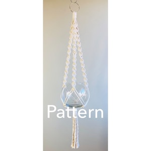 LYRA Macramé Pattern Beginner//pdf DIY Hanger Single  Beginner Basic Instructions Macrame Fiber Arts Pattern Only