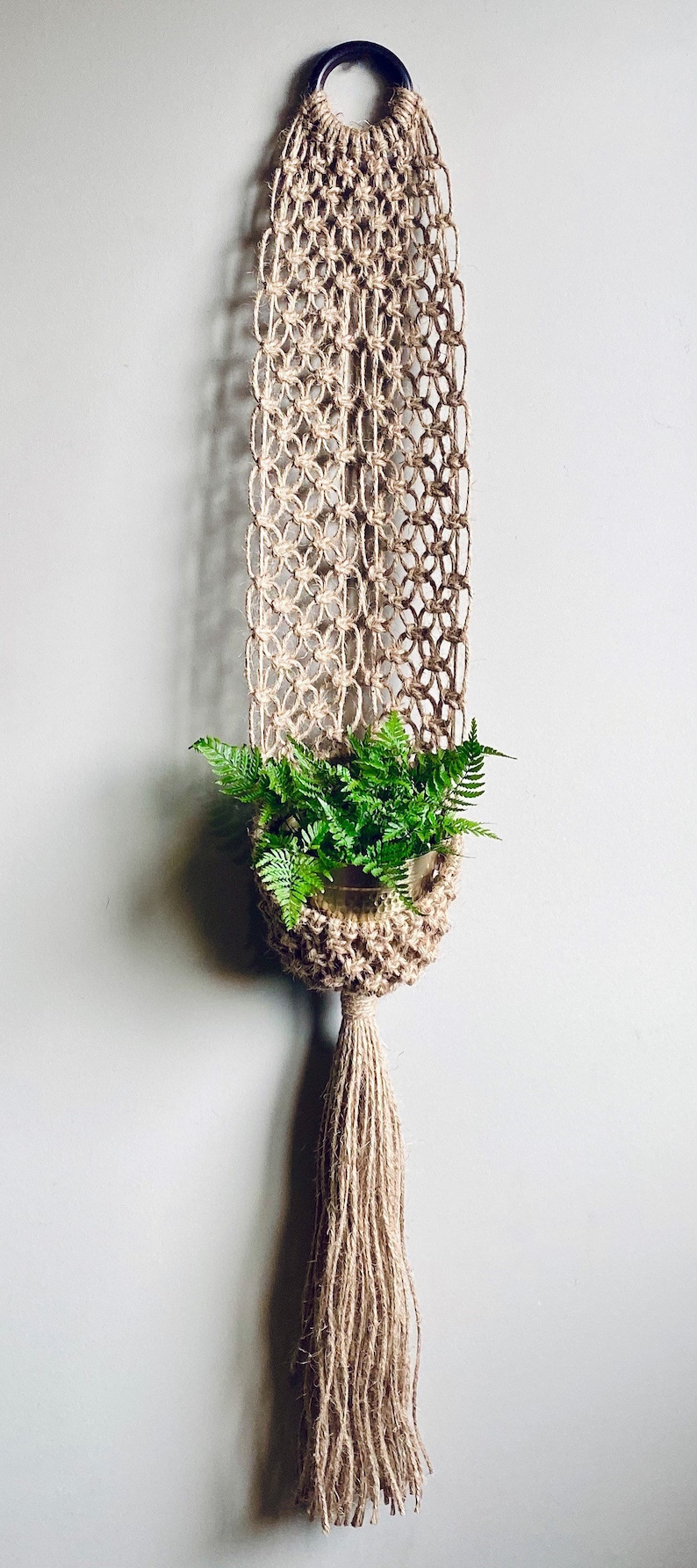 VENUS WALL Macramé Plant Hanger//Retro 70s Jute Pot Holder Etsy