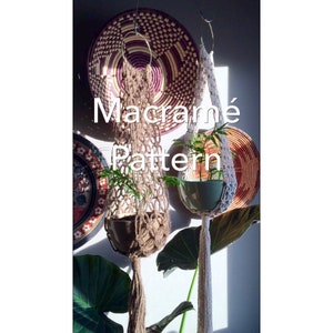 PIXIE Macramé Pattern//DIY Tutorial Wall Plant Hanger Beginner Basic Instructions Macrame Fiber Arts Pattern Only