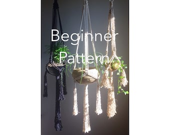 ANASTASIA Beginner Macramé Pattern//Tassels pdf DIY Plant Hanger  3 Variations Instructions Macrame Fiber Arts Tutorial Pictures Graphics