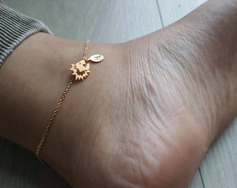 Dainty Lion Head Anklet, Lion anklets,delicate bear Anklet,Unique Anklet,Bridesmaid Gift,valued gift,Christmas gift,good present