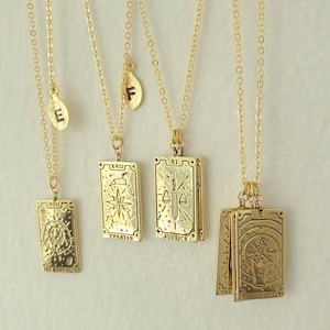 Tarotkaart ketting voor moeder, Tarot kettingen, Anti Tarnish hemelse kettingen, zon tarot ketting, Sun Fortune Moon Heart Mystic Sieraden