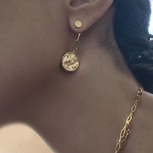 Celine disk earrings store