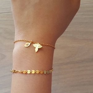 Delicate Petite Eagles Bracelets,Delicate Eagle bracelet,Phoenix bracelet,Bird bracelet,Bridesmaid gift,initial bracelet, Layering Bracelet
