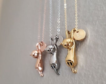 Collier personnalisé d'urne de crémation de chat, colliers suspendus de pendentif d'urne de chat pour la maman de chat, urne de bijoux commémorative de chat pour le cadeau de perte d'animal de compagnie de cendres de chat