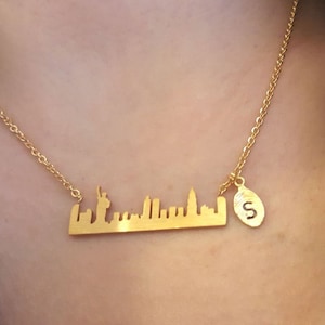 Statue of liberty bar necklace,NYC skyline bar necklace with statue of Liberty, New york Necklace,nyc Necklace,city Necklace,Bridesmaid Gift