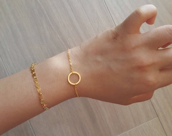 Delicate Petite Gold Bar Bracelets,Delicate be brave bar Bracelet,Thin Gold Chain Layering Bracelet Bridesmaid Gift