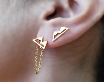 Night at the Mountains Ear Jacket Earrings