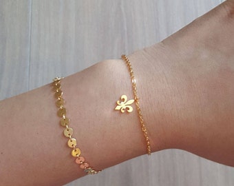 Sterling Silver LILY Diamond Bracelet \u2022 Dainty Gemstone Bracelet in Gold Rose Gold \u2022 Perfect Gift for Her \u2022 BR002