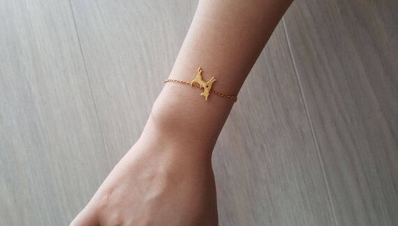 Delicate Petite Chihuahua bracelet,Delicate Chihuahua dog Bracelet,Unique  bracelet,Thin Gold Chain, Layering Bracelet ,Bridesmaid Gift