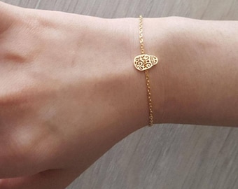 Delicate Petite Mexican Skull Bracelets,Delicate Skull Bracelet,Unique bracelet,Thin Gold Chain, Layering Bracelet ,Bridesmaid Gift