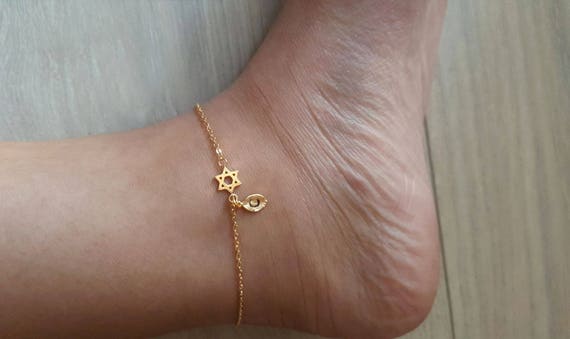 Dainty Delicate Star of David Anklet star Anklet david Anklets