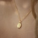 18k gold Tiny Virgin Mary Necklace Mother Mary necklaces Catholic Religious Jewelry Bridesmaid Gift mothers day mom Christmas birthday gifts 