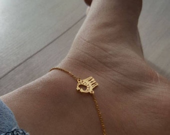 Dainty Giraffe Anklet, heart giraffe anklets,delicate love Anklet,Unique Anklet,Bridesmaid Gift,valued gift,Christmas gift,good present