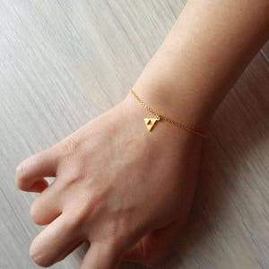 Delicate Petite Triforce Bracelets,Delicate Triforce Bracelet,cute bracelet,Thin Gold Chain, Layering Bracelet ,Bridesmaid Gift