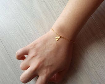 Delicate Petite Triforce Bracelets,Delicate Triforce Bracelet,cute bracelet,Thin Gold Chain, Layering Bracelet ,Bridesmaid Gift