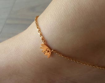 Dainty Cali bear Anklet, delicate California Anklet,hallow anklet, Unique Anklet, Bridesmaid Gift,valued gift,Christmas gifts,good present