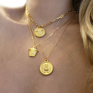 medusa necklace gold