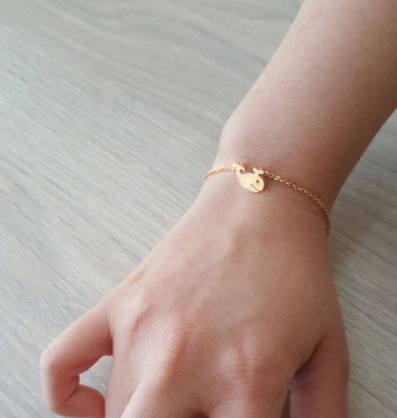 Delicate Petite Whale Bracelets delicate Whale Bracelet swan