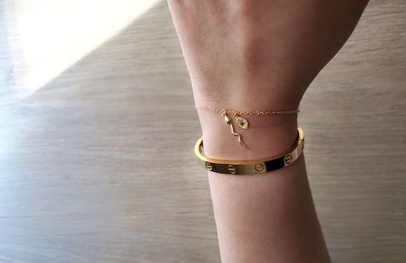 Delicate Snake Bracelets, Gold snake Bracelet, unique stacking bracelets  for women, Layering mother Bracelet ,Bridesmaid Gift mothers day