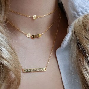 Initial Disc Choker ,Minimalist Necklace, Disc Choker,Coin Choker, Hand Stamped Necklace,Initial Choker, Bridesmaid Gift