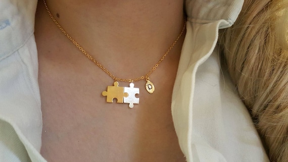 Delicate Petite Puzzle necklace,Cute necklaces,Layering necklace, Tiny Necklace ,Bridesmaid Gift, valued gift