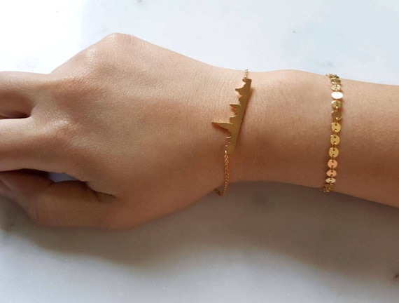 Gift For Girlfriend Bridesmaid Bracelet Dainty Women/'s Bracelets Double Bird Elevator Silver Bracelet Delicate Bracelet Initial Bracelet