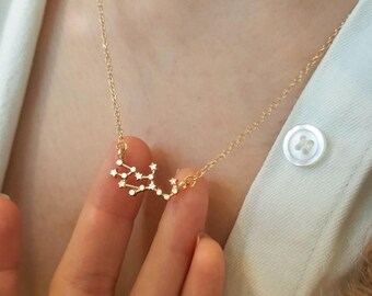 Virgo Necklace,Zodiac Sign necklace,Constellation necklace,Star necklace,Birthday gift, Bridesmaid gift,minimalist necklace,zodiac necklace