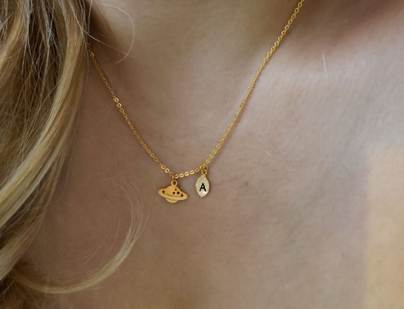 Buy Delicate 18k Gold Planet Necklace,universe Necklace,star