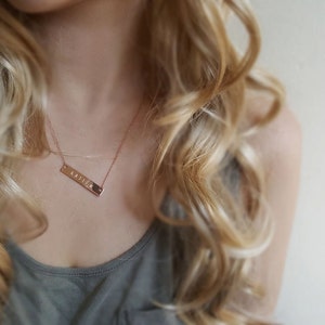 VOTE necklace Coordinate necklace,Name Bar Necklace,Roman Numeral Necklace,coordinates necklace,gps necklace,coordinates necklace, image 5