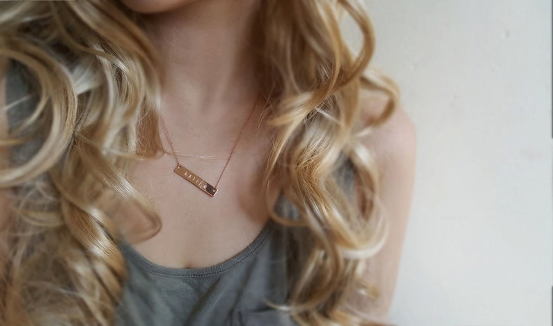 VOTE necklace Coordinate necklace,Name Bar Necklace,Roman Numeral Necklace,coordinates necklace,gps necklace,coordinates necklace, image 5