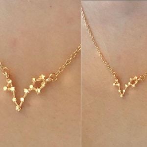 18k Gold Zodiac Sign necklace,Constellation necklace,Star Anklet,Leo,Virgo, Libra, Scorpio,Capricorn,Pisces,Gemini,Taurus,Cancer,Aries