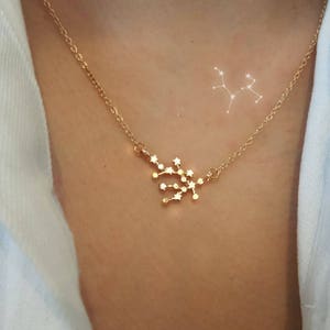 Gemini Necklace Zodiac Sign necklace Constellation necklace Star necklace Birthday gift Bridesmaid gift minimalist necklace zodiac necklace image 2