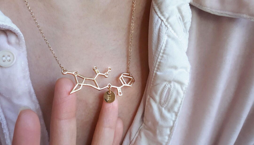 Cocainen Necklace,cocaine Molecule Necklace, Molecule Necklace ...