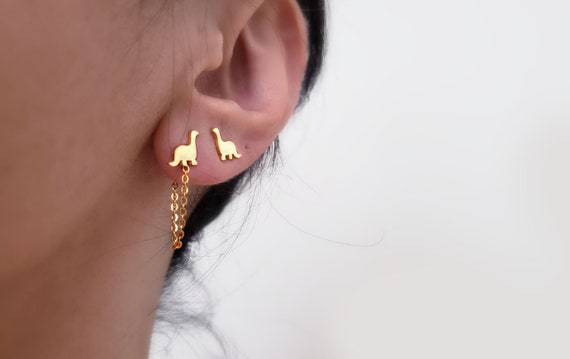 Dinosaur Earrings,small Stud Earring, Dinosaur Stud Earring