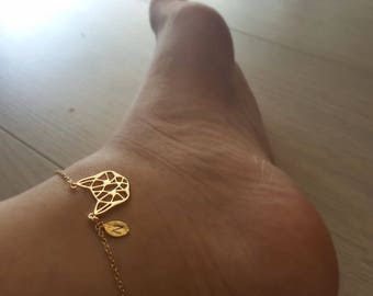 Dainty Delicate Origami Cat Anklet ,Cat Anklet, Animal Anklet,Bridesmaid Gift,birthday gift, Christmas gift