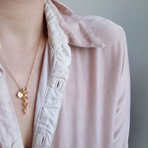 DNA Necklace,DNA molecule necklace, molecule necklace, chemistry necklace, Initial Disc Choker ,Minimalist Necklace, Hand Stamped Necklace