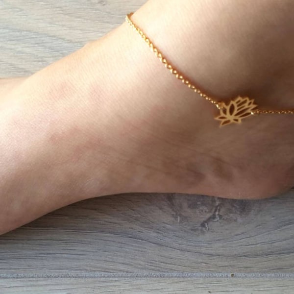 Lotus Anklet Etsy