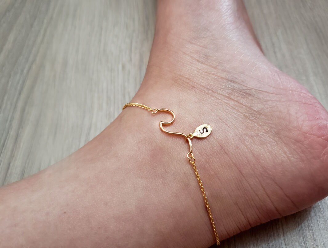 Delicate wave anklet deals
