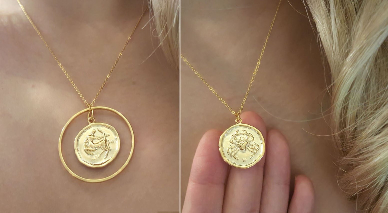 ギフトにもおすすめ♪【Ettika】18K メダリオン 星座ネックレス n270_07-100_2c48f8f4-b2e7-448a