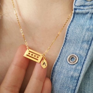 Delicate Petite Chicago Flag Necklace, Chicago necklaces,initial leaf necklace,Layering necklace, city Necklace ,Bridesmaid Gift