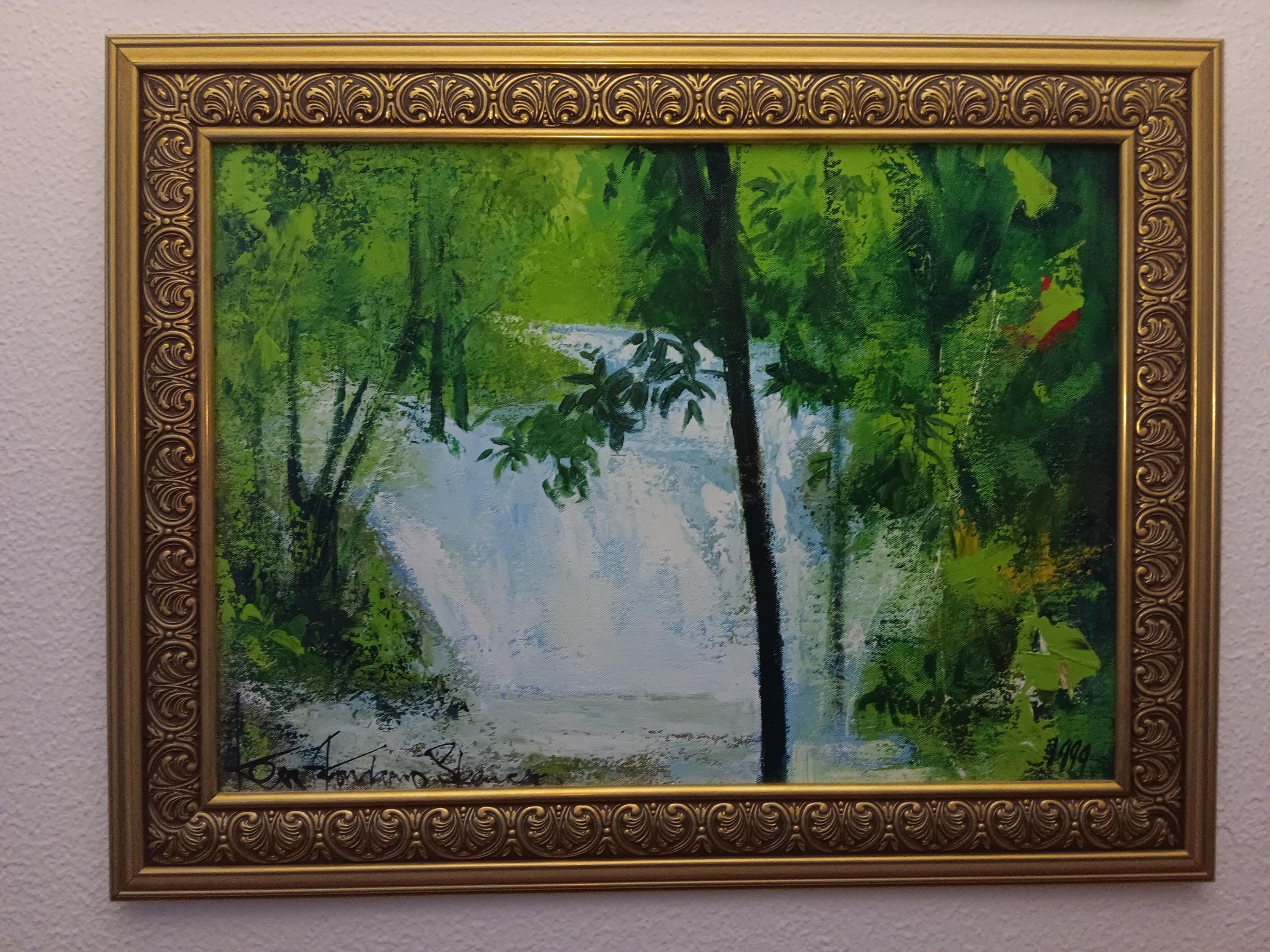 Original Gold-gilt Framed Paintings by Jamaican Artist Ken