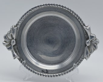 Hammered Pewter Round Centerpiece Serving Tray