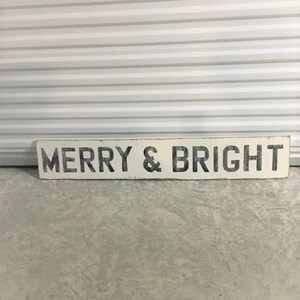 Rustic Country Christmas Merry Bright Sign - Handmade Holiday Decor