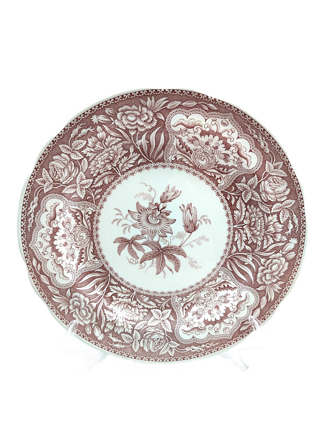Antique Spode Red Transferware English Display Plate - Etsy